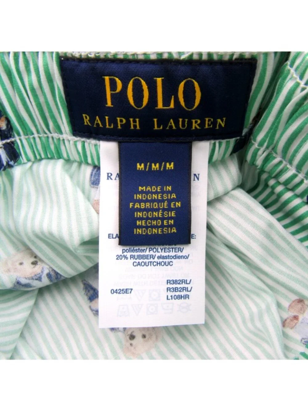 Polo Ralph Lauren Striped Morning Bear Boxer Shorts Men's Size Medium NEW